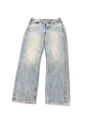 Wmn American Eagle Start Real Good Super High Rise Ankle Straight Jeans Sz 4 Reg